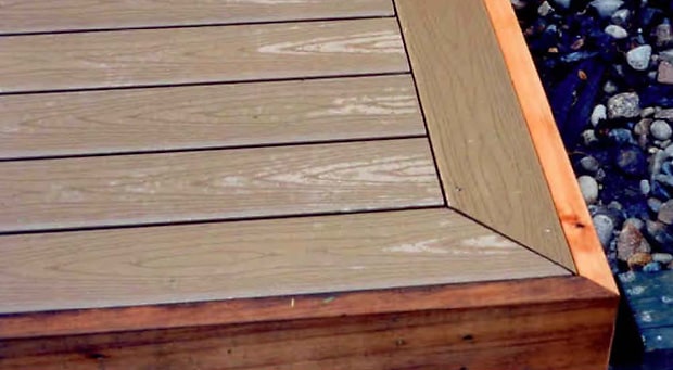 A perimeter board provides an attractive finish to the edge of the deck boards.