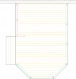 Overhead deck layout of a single level deck.