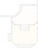 Overhead view of deck plan for a large 2-level deck.