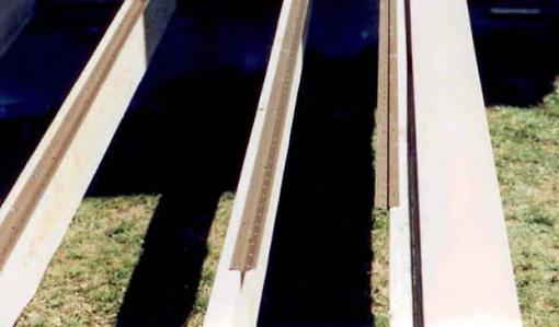 Deck joists with Shadoe Track hidden fasteners.